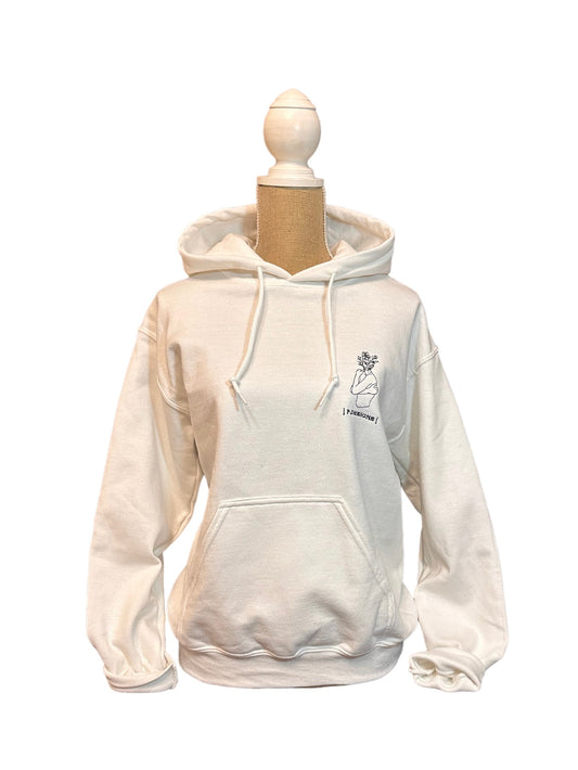 Flower Head Hoodie - White