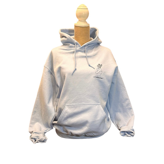 Flower Head Hoodie - Baby blue
