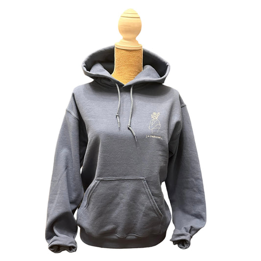 Flower Head Hoodie - Indigo Blue