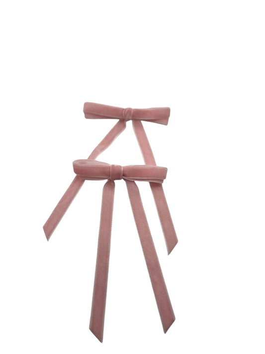 Dual Pack Pink Bow Tie Clip