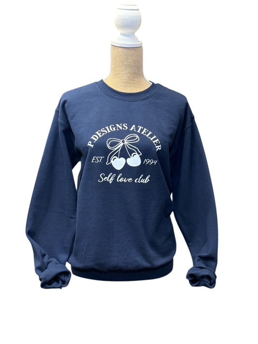 Cherry Sweater -Navy