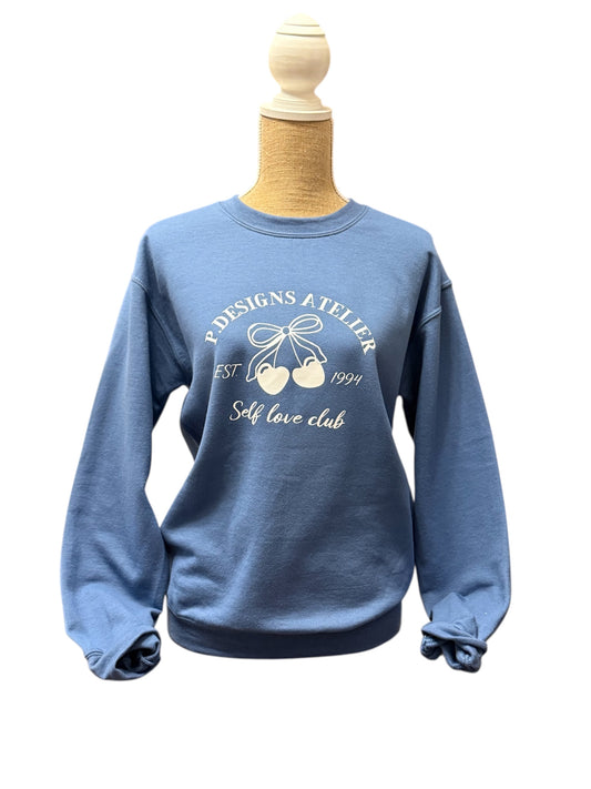 Cherry Sweater -Indigo Blue