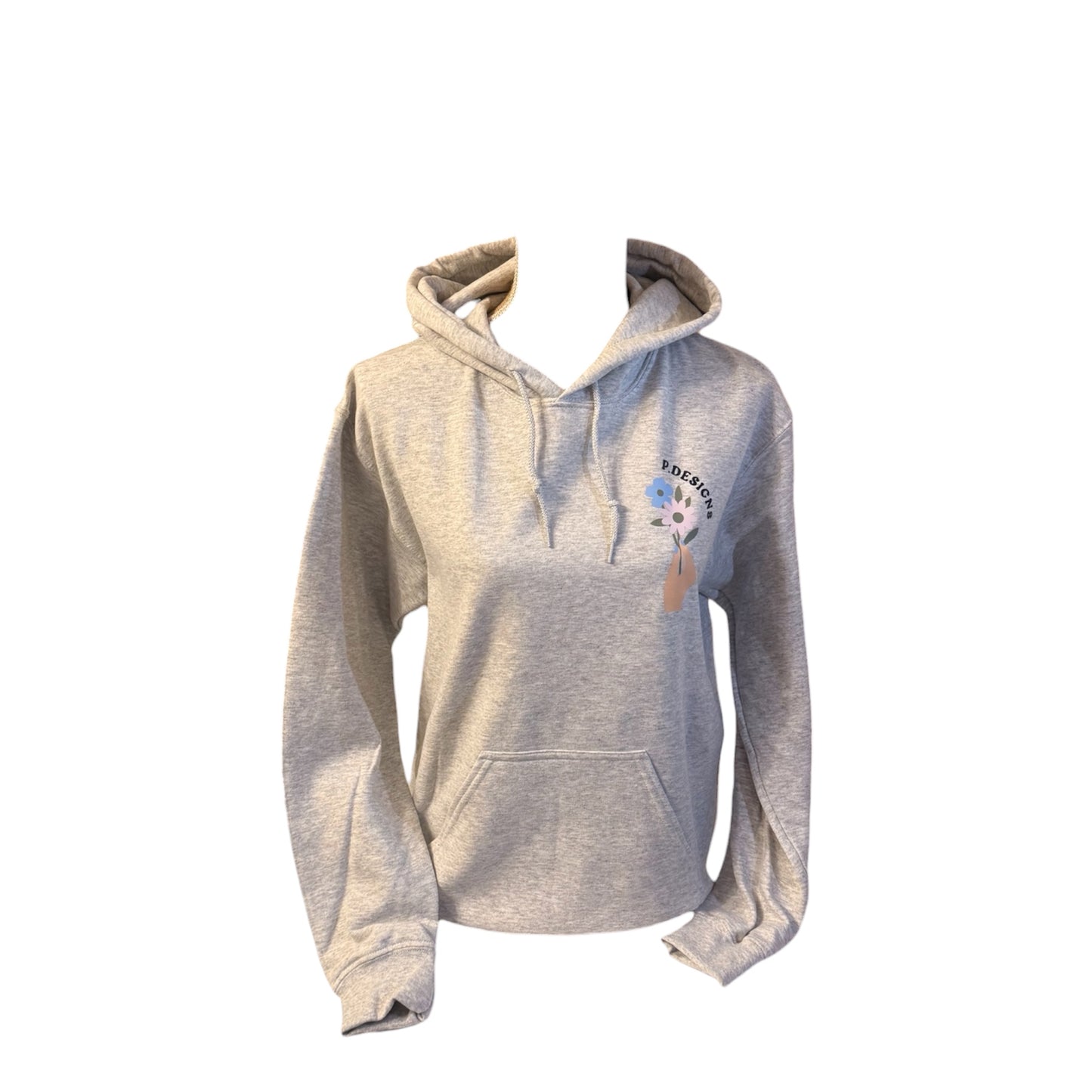 Flowers Hoodie- Grey